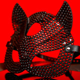 RED Midnight Disco Cat Mask (FULL)