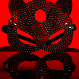 RED Midnight Disco Cat Mask (FULL)