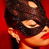 RED Midnight Disco Cat Mask (FULL)