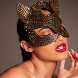 GOLD Midnight Disco Cat Mask (FULL)