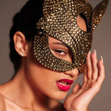 GOLD Midnight Disco Cat Mask (FULL)