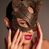 GOLD Midnight Disco Cat Mask (FULL)