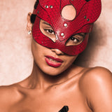 Snake Skin Cat Mask - Red