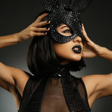 Black Midnight Disco Bunny Mask (FULL)