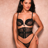 Belle Noir 3-Piece Waspie Set