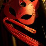 Red Cat Woman Mask & Red Whip Set